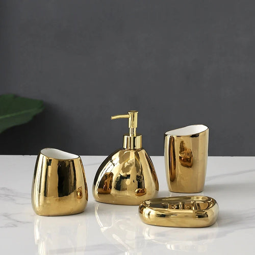 ensemble daccessoires en céramique pour salle de bain de luxe