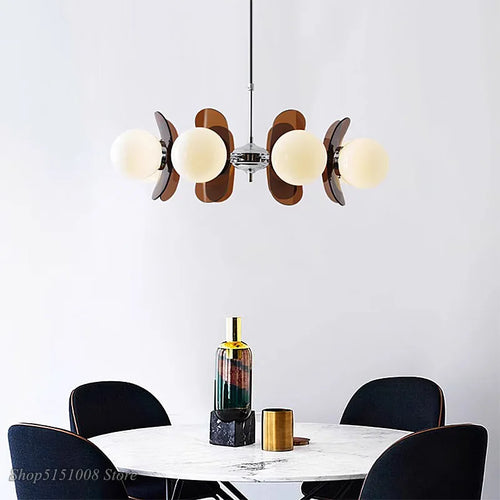 New Modern Luxury Living Room Pendant LampDecorationIndoor Hall, Bedroom,Attic, Kitchen,White Glass Led Lamp Package Chandelier - vue 3 sur 14