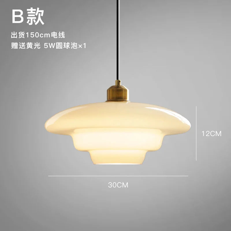 lampe led suspendue moderne en verre pour décoration maison - vue 9 sur 9