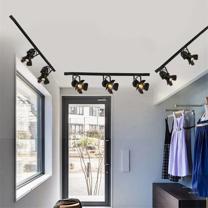 plafonnier led moderne style industriel rétro pour bar et café - vue 7 sur 13