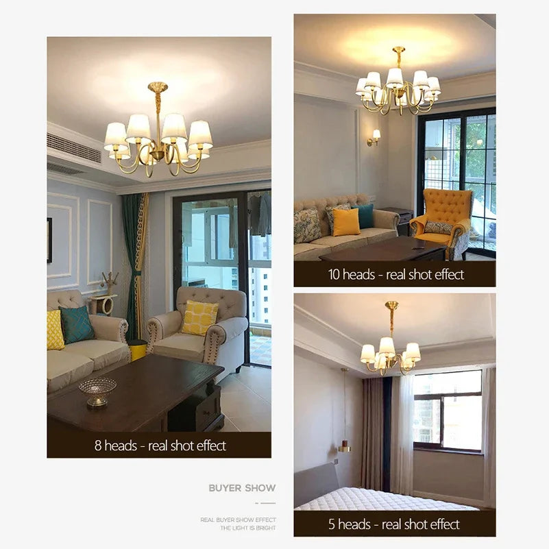 plafonnier led en cuivre design nordique moderne et luxueux - vue 7 sur 16
