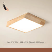 botimi bois massif led plafonnier moderne nordique monté éclairage
