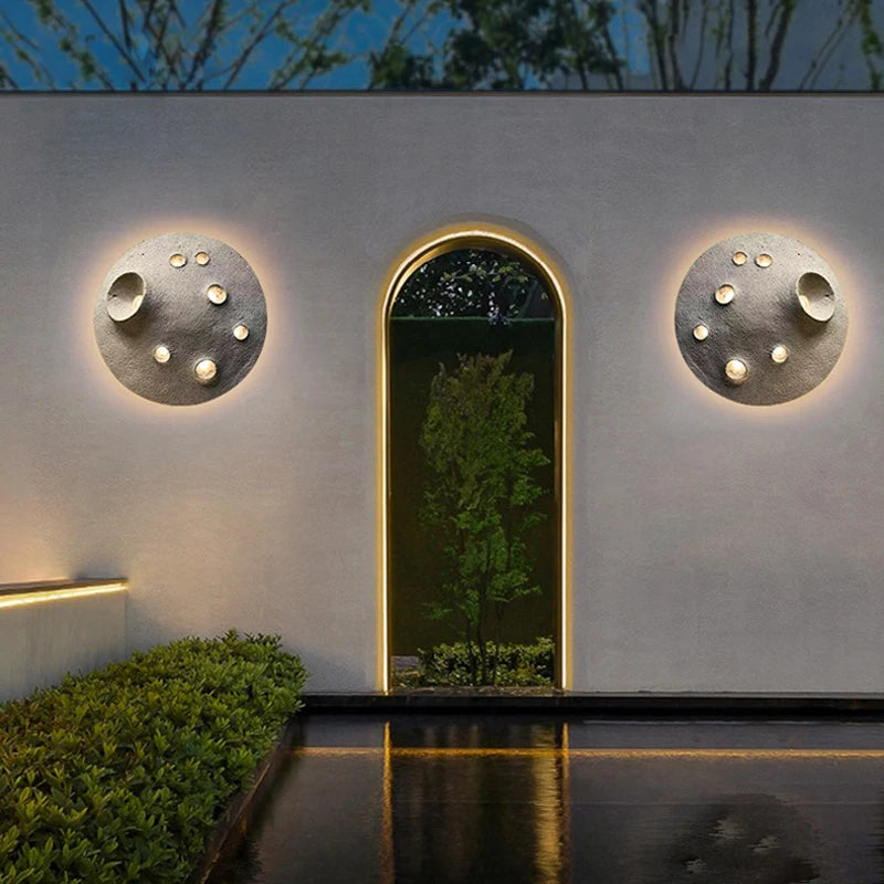 Applique murale LED imperméable moderne Wabi Sabi - vue 6 sur 7