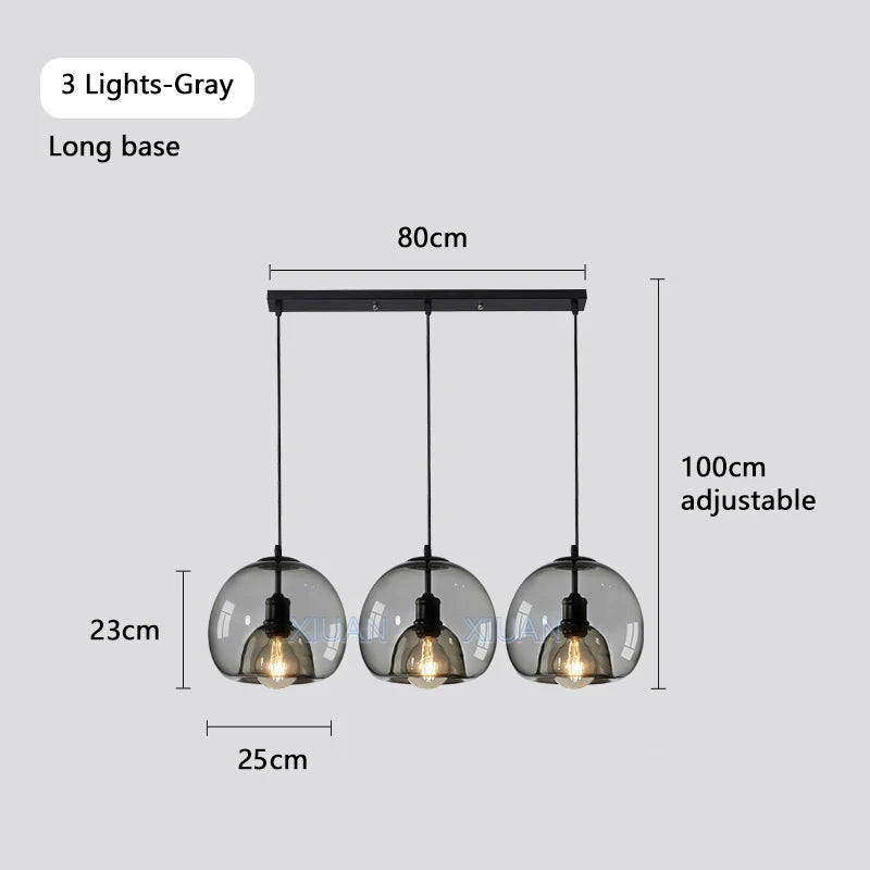 lustre moderne en verre pour éclairage intérieur suspendu - vue 16 sur 16