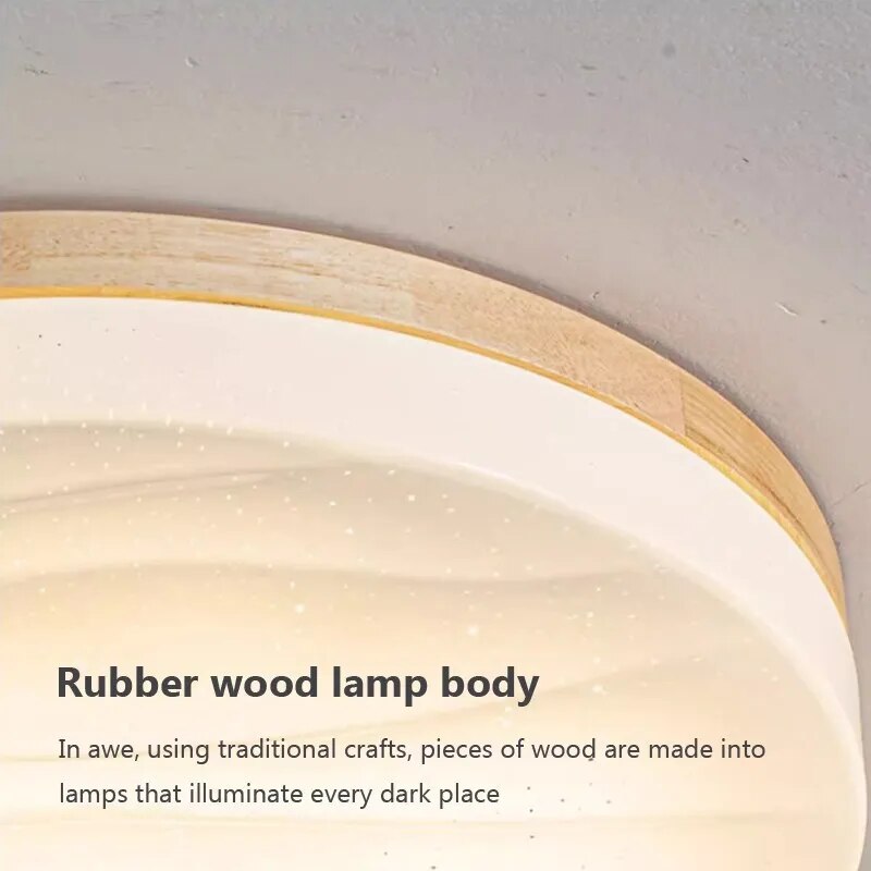 Lampe plafonnier bois nordique moderne - vue 7 sur 13
