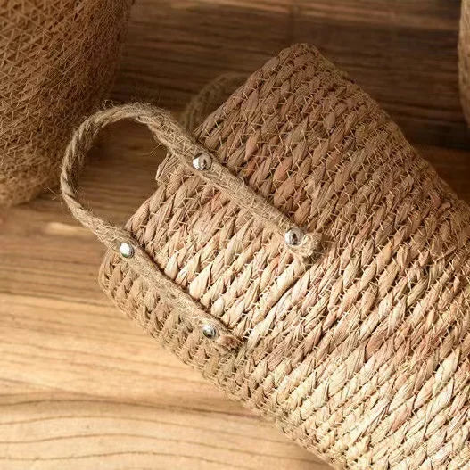 panier en osier naturel pour jardin rangement et décoration - vue 7 sur 9