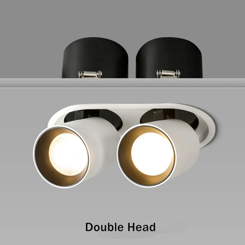 Spot lumineux LED encastrable et extensible à une ou deux têtes
