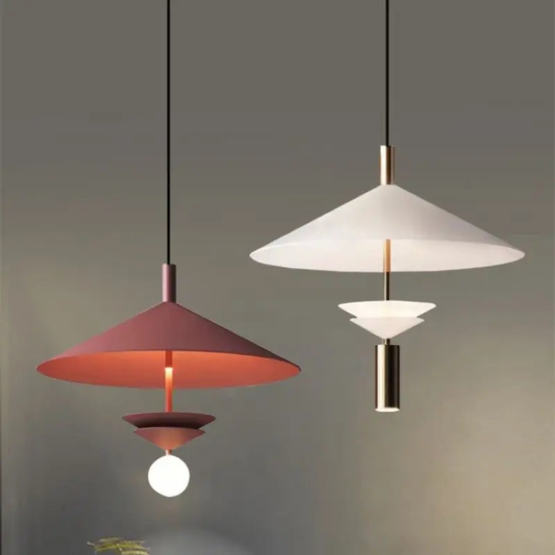 suspension design postmoderne minimaliste en forme de soucoupe volante