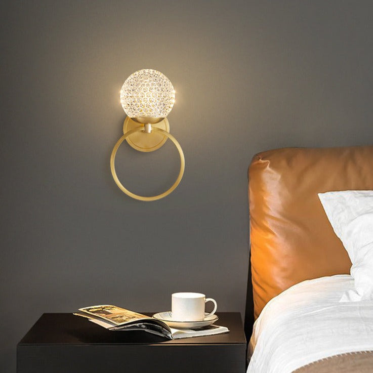 wall lamp luxury LED design wall mount in Ball crystal glass
