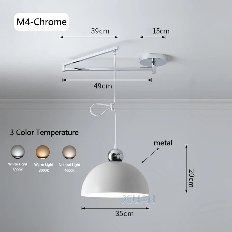 lustre led avec bras réglable pour bar et restaurant - vue 22 sur 25