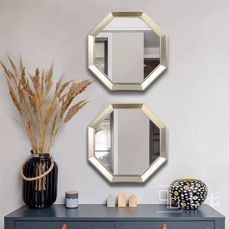 miroirs décoratifs hexagonaux en métal pour décoration esthétique - vue 5 sur 8