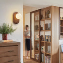 applique murale wabi-sabi rétro en bois massif avec interrupteur