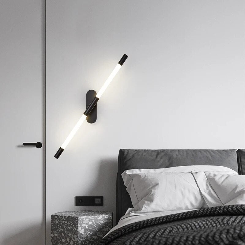 Applique murale LED longue ligne au design nordique moderne