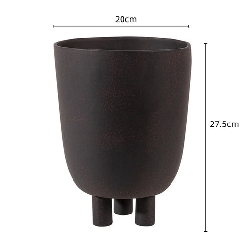 vase géométrique en céramique pour décoration florale artisanale