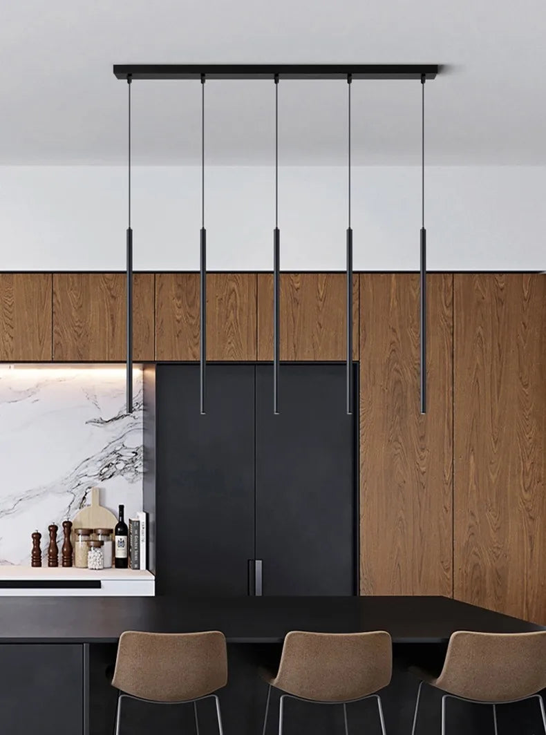 lustre led moderne long tube combinaison pour décoration intérieure