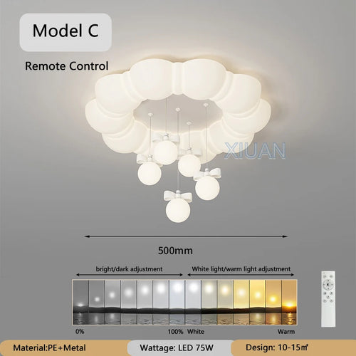 lustre suspendu créatif à bulles led pour enfants maternelle - vue 9 sur 13