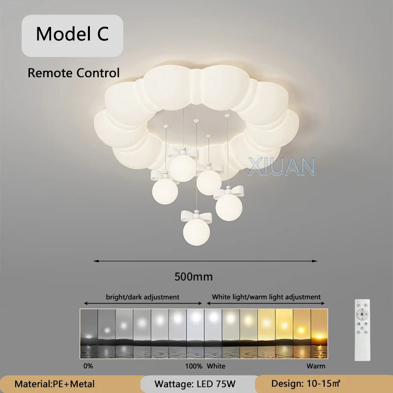 lustre suspendu créatif à bulles led pour enfants maternelle - vue 8 sur 13