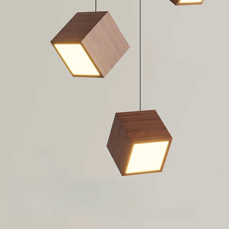 suspension en bois créatif design nordique pour décoration intérieure - vue 5 sur 10
