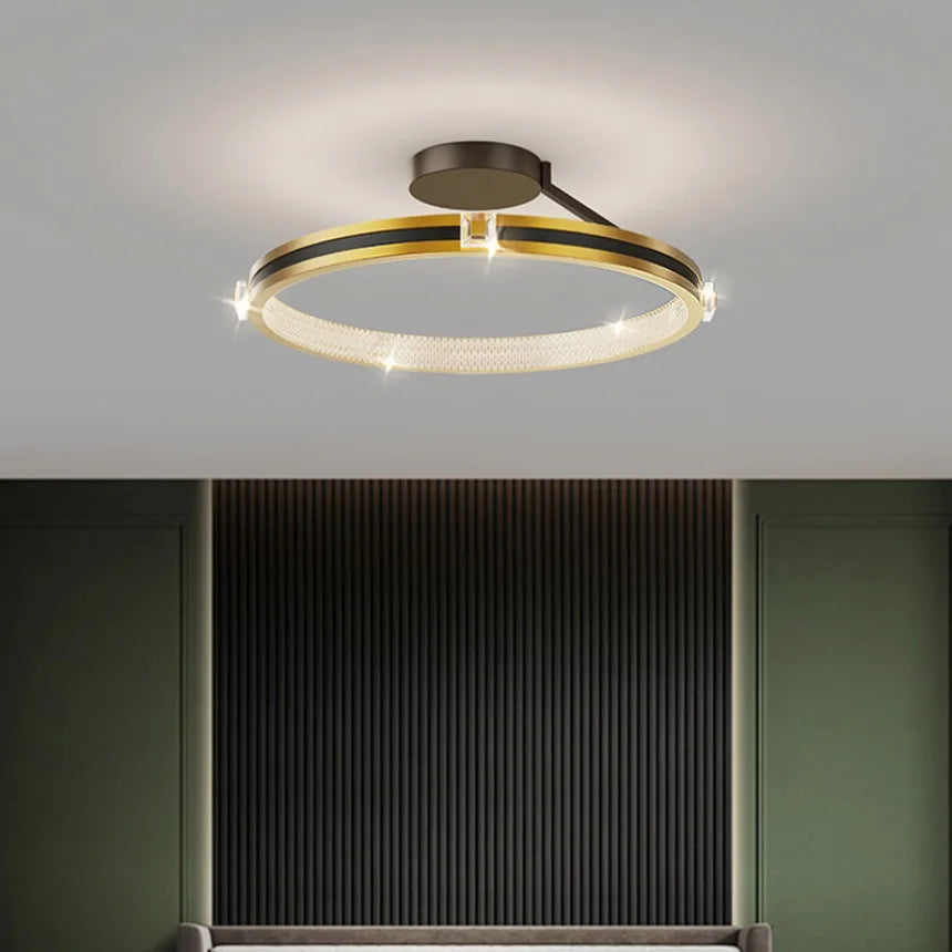 plafonnier led moderne de luxe en cristal décoration luminaires - vue 4 sur 9
