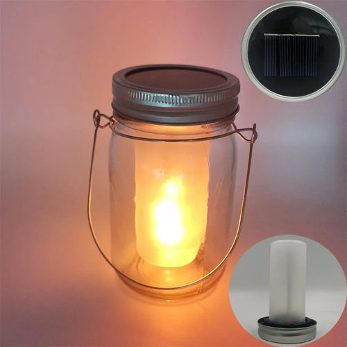 lampe torche solaire led pour décoration extérieure jardin et fêtes - vue 5 sur 8