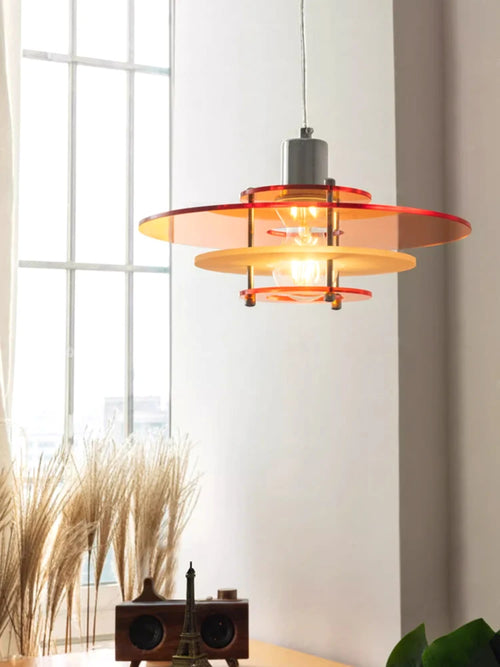 suspension à led en acrylique pour restaurant et magasin de vêtements