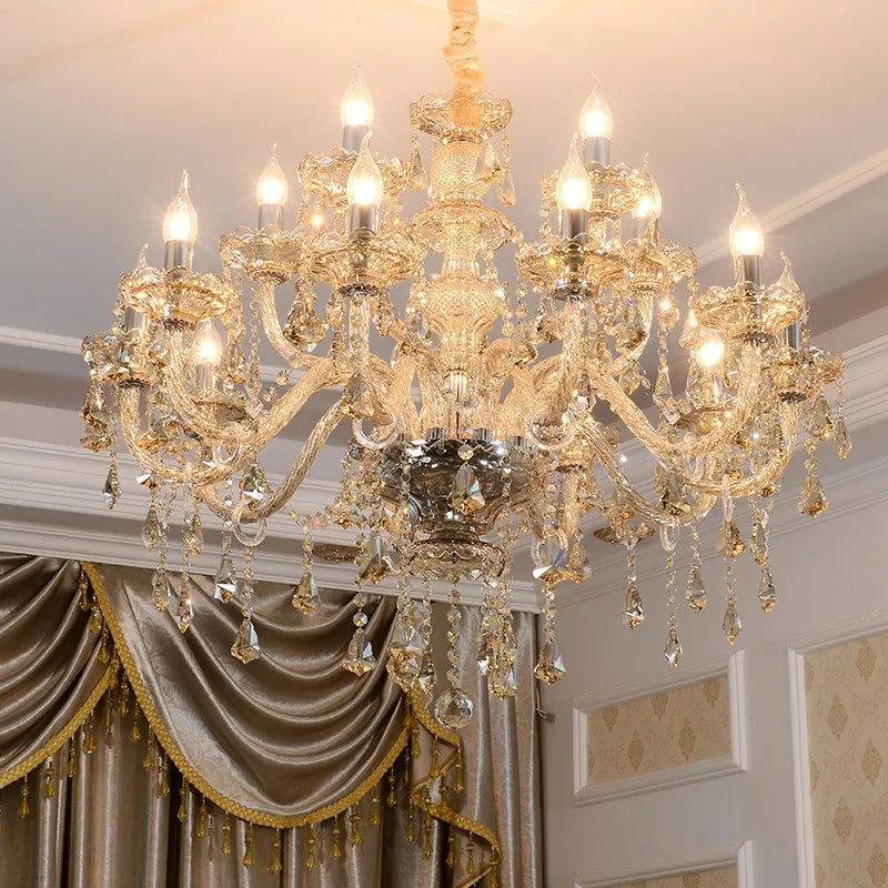 lustre en cristal lumineux pour décoration moderne élégante - vue 4 sur 13