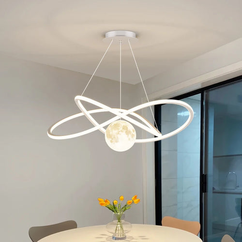 Lustre led arrondi pour décoration intérieure - vue 3 sur 18
