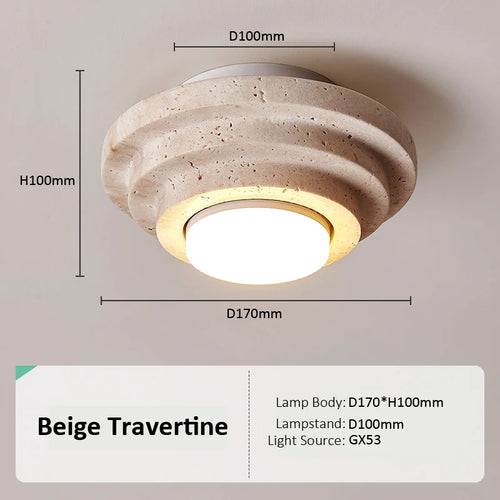 Plafonnier en marbre naturel style nordique simple - vue 6 sur 7