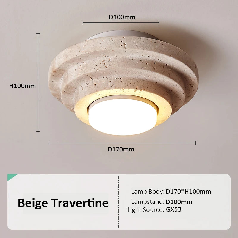 Plafonnier en marbre naturel style nordique simple - vue 5 sur 7