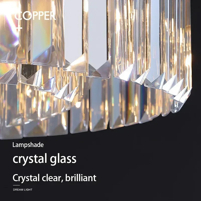 lustre de luxe en cristal pour décoration d'intérieur