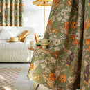 Rideau occultant motif floral moderne pour salon chambre