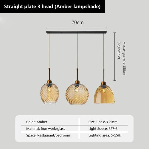 suspension moderne en verre design pour décoration intérieure - vue 21 sur 23