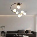 plafonnier moderne en cuivre irrégulier avec lumière personnalisée