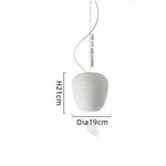 Suspension design LED en verre blanc laiteux Caligari