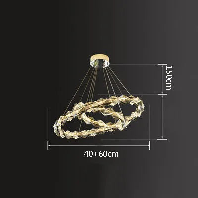 lustre moderne en cristal pour ambiance élégante et minimaliste - vue 10 sur 19