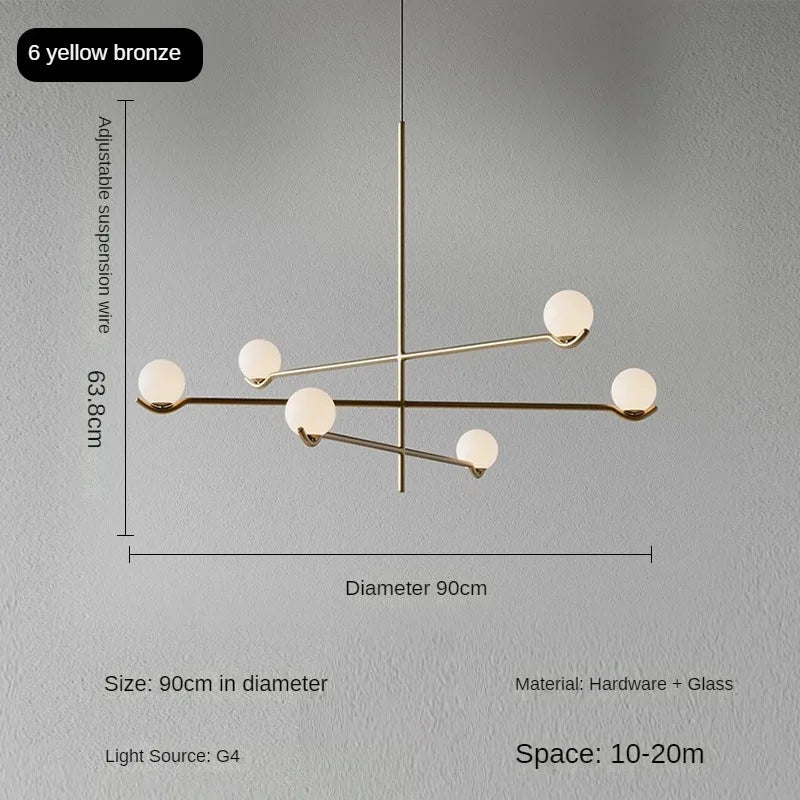 suspension minimaliste postmoderne pour décoration intérieure élégante