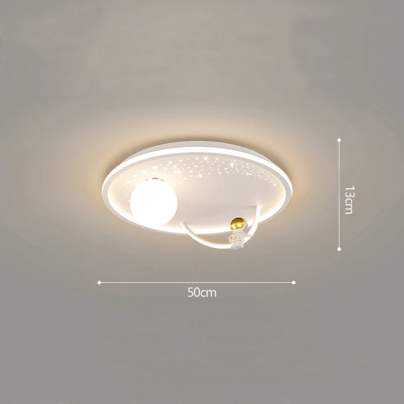 plafonnier moderne minimaliste astronaute planète décoratif pour enfants