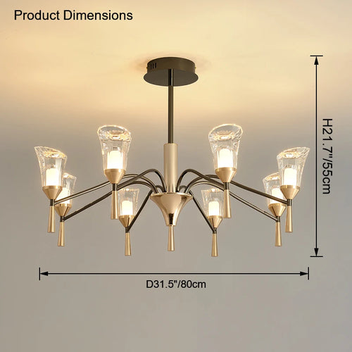 lustre moderne suspendu pour un éclairage élégant intérieur - vue 10 sur 9
