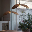 Suspension Imitation bois lampe de salle à manger cuisine Restaurant Bar lampe suspendue chapeau de paille décor à la maison luminaires E27