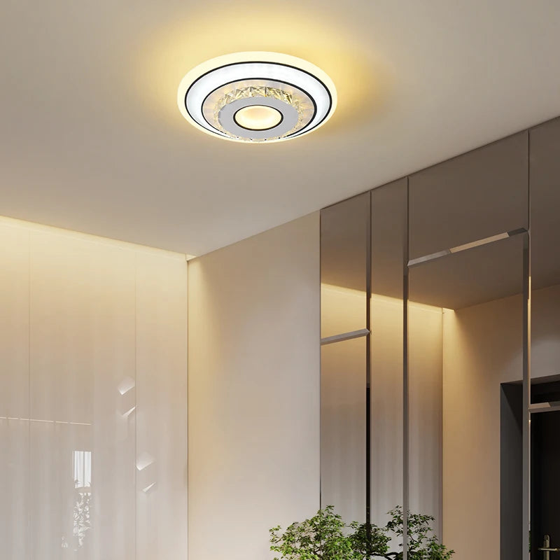 plafonnier moderne minimaliste en cristal à led créatif