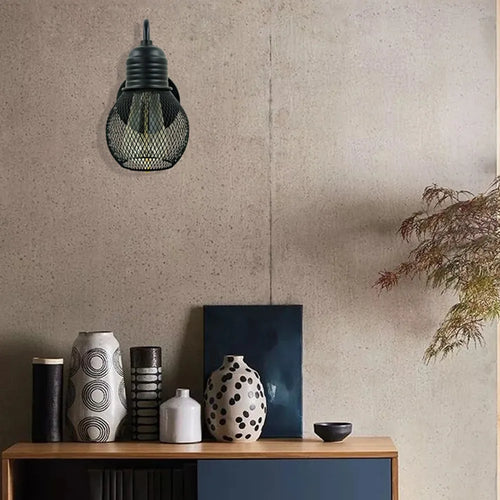 applique murale rétro avec interrupteur à tirette et luminaire intérieur - vue 6 sur 6