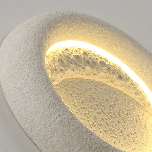 applique murale led lune 3 intensités art déco résine - vue 6 sur 8