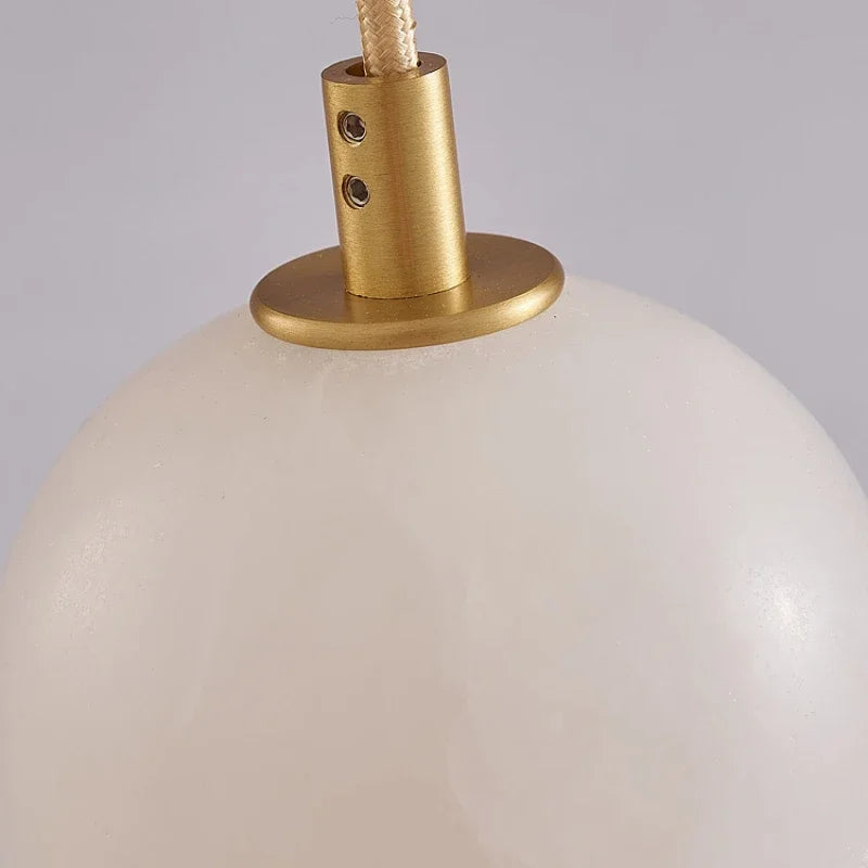 lustre nordique en marbre naturel design lumineux pour espace moderne - vue 5 sur 7