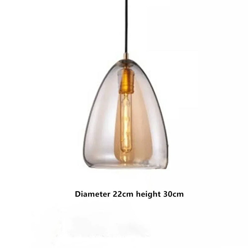 suspension en verre design nordique pour décoration intérieure moderne