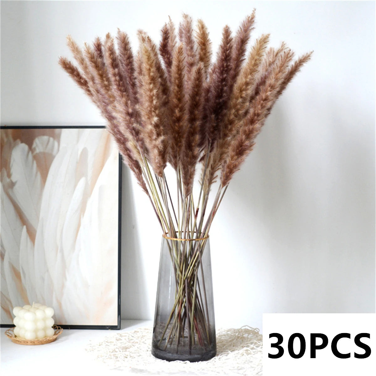 bouquet dherbe de pampa naturelle pour décoration et cadeaux - vue 18 sur 18