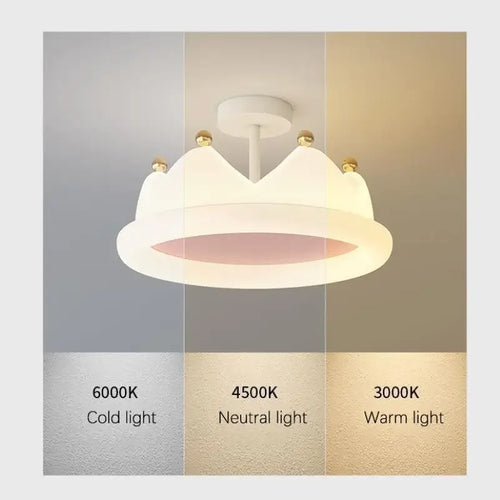 plafonnier créatif couronne led protection des yeux romantique pour enfants