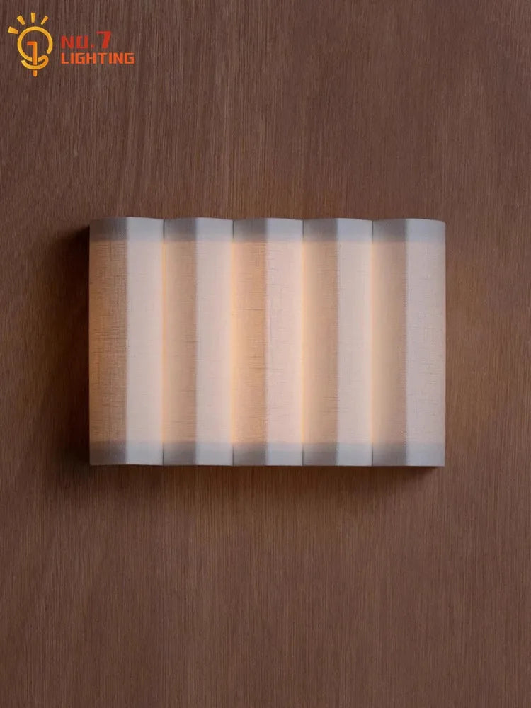 Wabi-sabi nordique individuel vague applique LED atmosphère tissu Art décoratif appliques murales salon chambre chevet escaliers