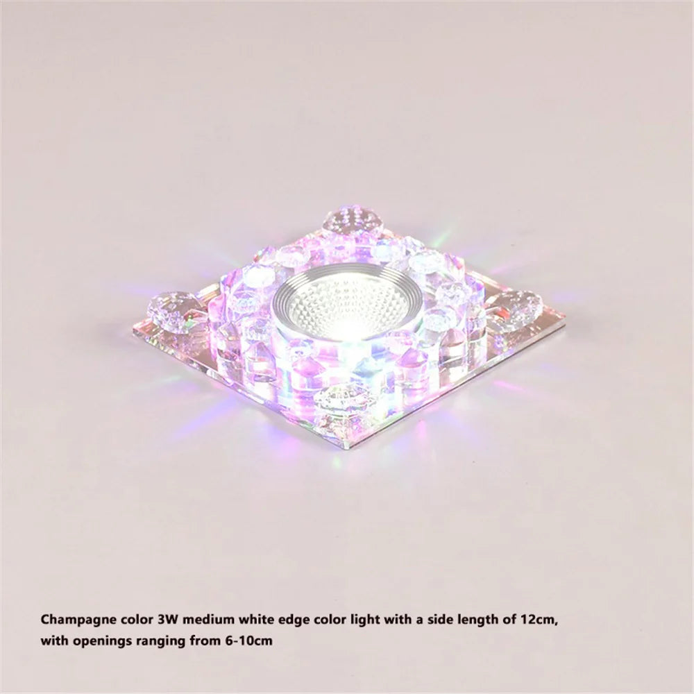 plafonnier led rgb carré en cristal pour décoration intérieure variée - vue 22 sur 24
