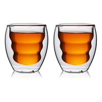 Ensemble tasses expresso double paroi verre 80ml