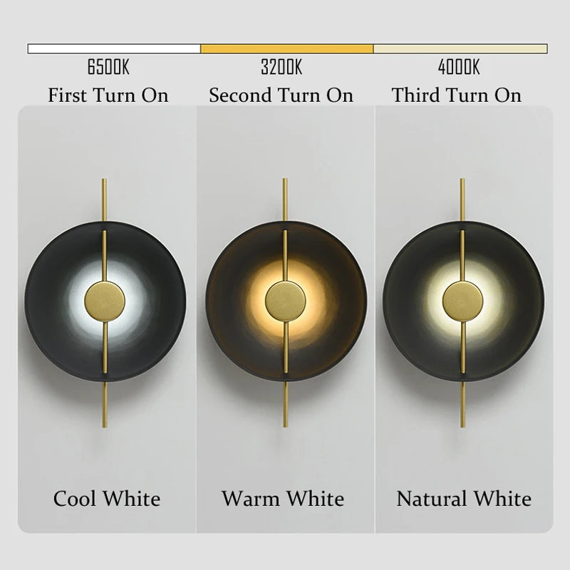 applique murale dorée à led style nordique design moderne élégance raffinée - vue 5 sur 8